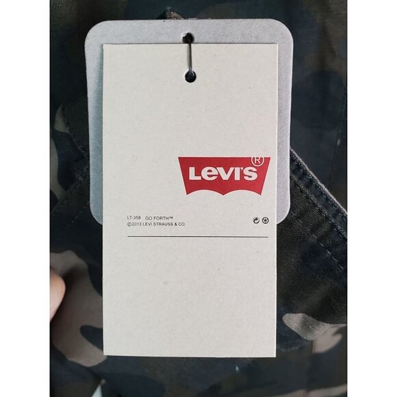 Levi's Size Small Fishtail Parka Brown Dark Green Dark Tan Camouflage - Picture 11 of 12